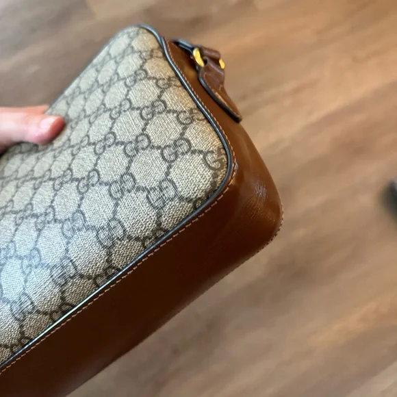 GUCCI 1955 Small Horsebit GG Supreme Crossbody Bag - Picture 12 of 16